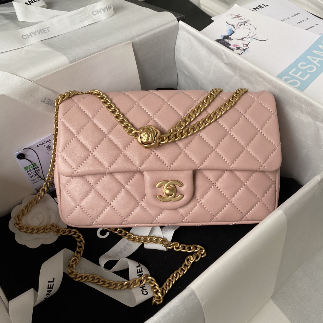 Classic Flap Lambskin Bag AS4046 Pink